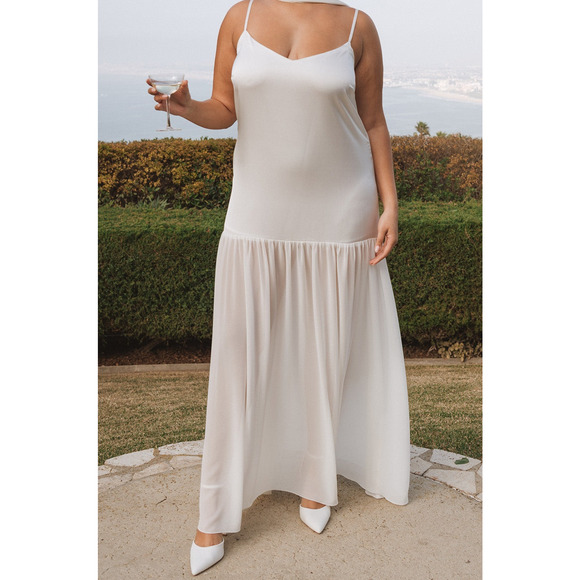 Show Me Your Mumu Dalia Maxi Dress in Ivory Luxe Satin S - Picture 6 of 6